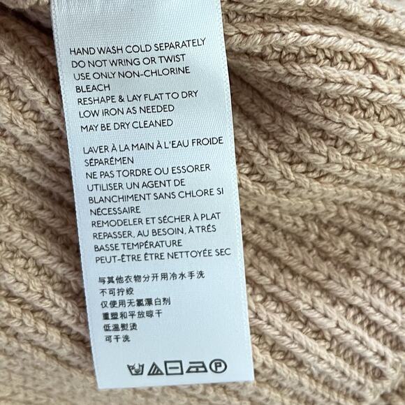 Urban Outfitters Ribbed Chunky Knit Sweater Size S Tan Neutral Oversized Capsule - Picture 7 of 8